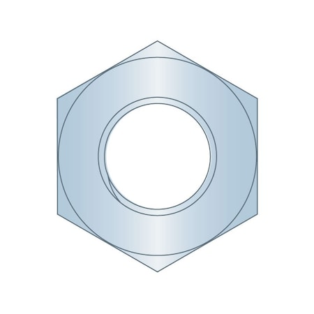 Hex Nut, 1/8, Steel, Zinc Clear Trivalent
